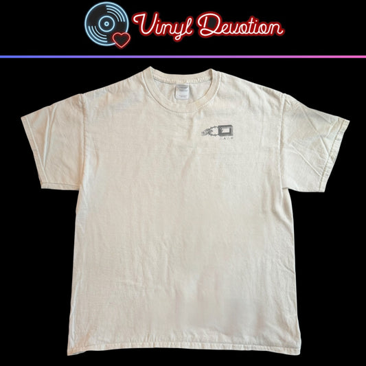 Ascetic House Record Label White T-Shirt Size L Alister Crowley Destruction Unit Body Of Light