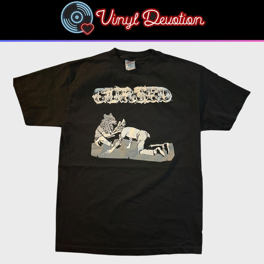 Cursed Hardcore Band Wolves Vintage T-Shirt Size M