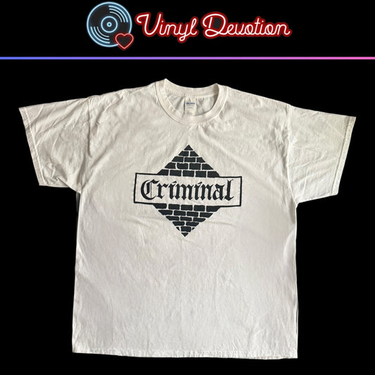 Criminal Oi Punk Band Skid Row Baby White T-Shirt XL