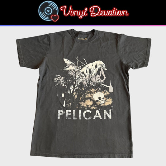 Pelican Band x Robotic Boot Bird + Skull Black T-Shirt Size L