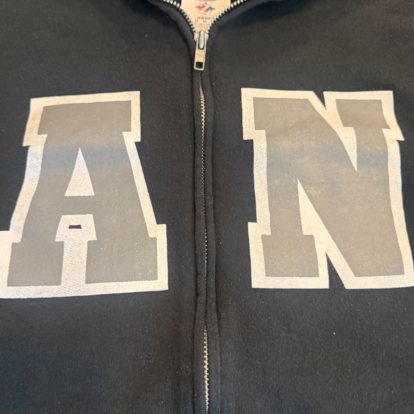 American Nightmare Band Varsity Y2K Vintage Zip Up Hoodie Size M Give Up The Ghost