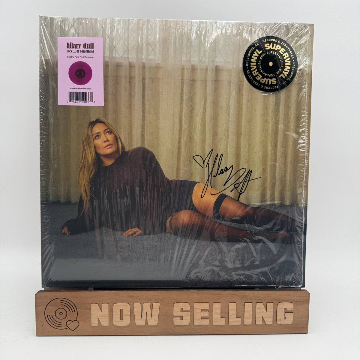 Hilary Duff - Luck Or Something Vinyl LP Violet SIGNED Sleeve Spotify Exclusive
