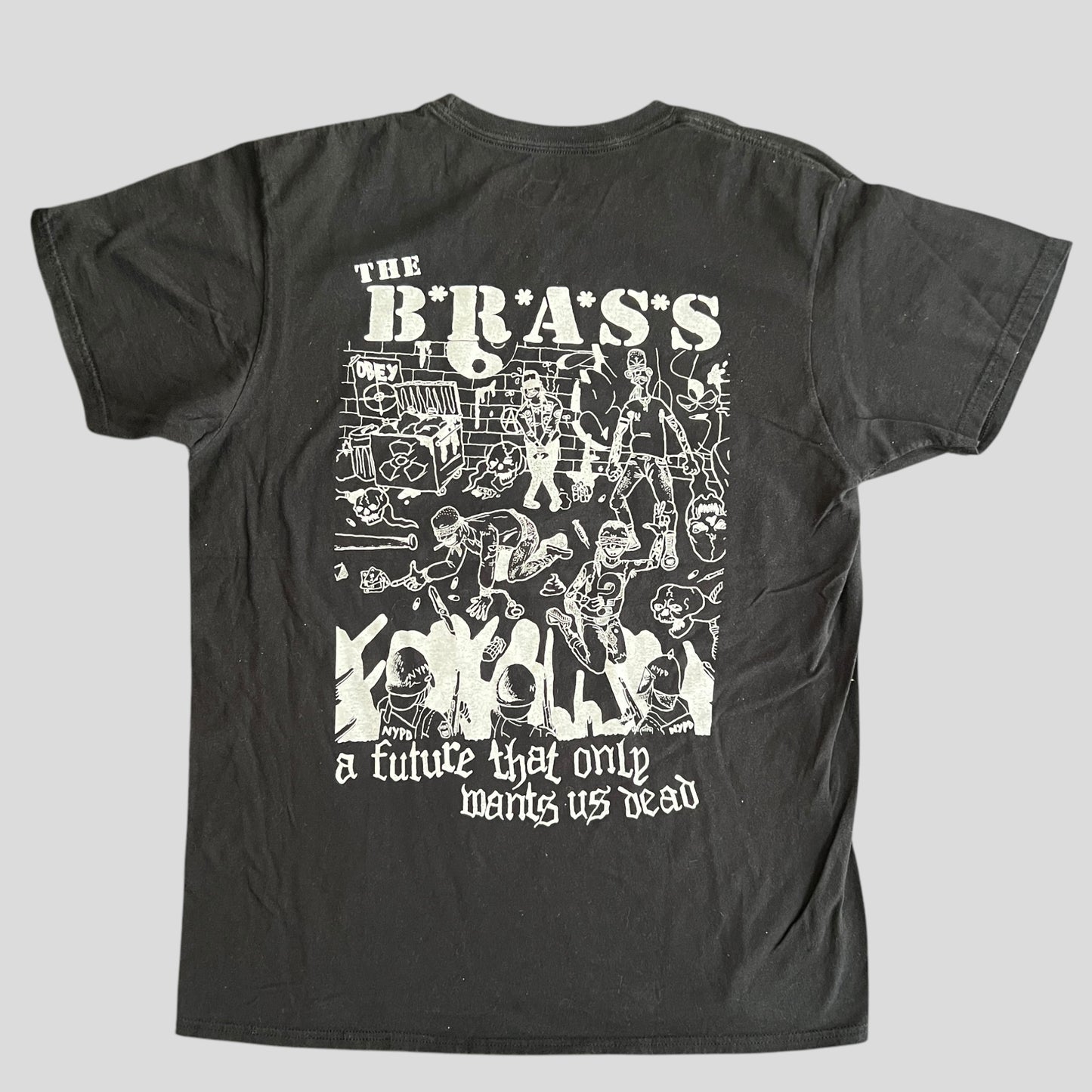 The Brass Oi Punk Band A Future That Only Wants Us Dead T-Shirt Size M