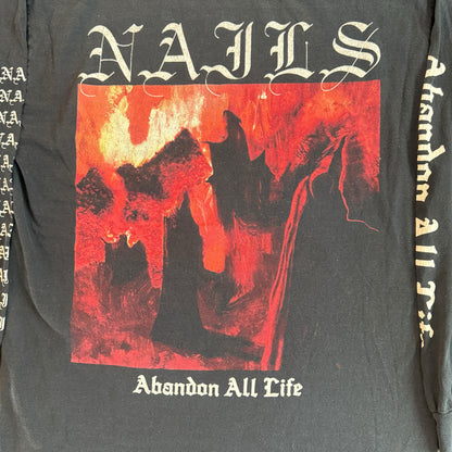 NAILS Band Hated Ad Infinitum - Abandon All Life Long Sleeve T-Shirt Size L