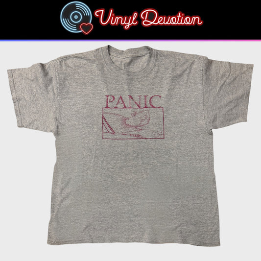 Panic Hardcore Band Car Crash Light Gray Vintage T-Shirt Size XL