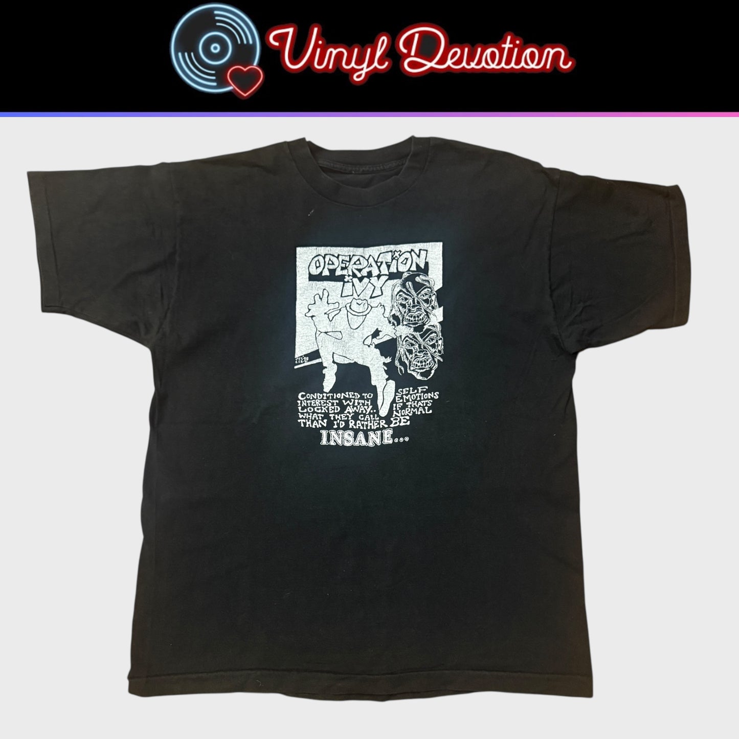 Operation Ivy Band Energy - Here We Go Vintage T-Shirt Size XL Single Stitch 1991