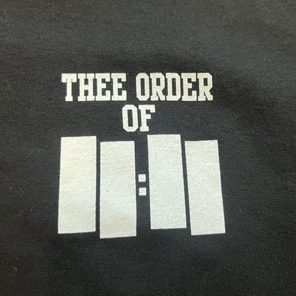 Thee Order Of Black Flag Band T-Shirt Size XL