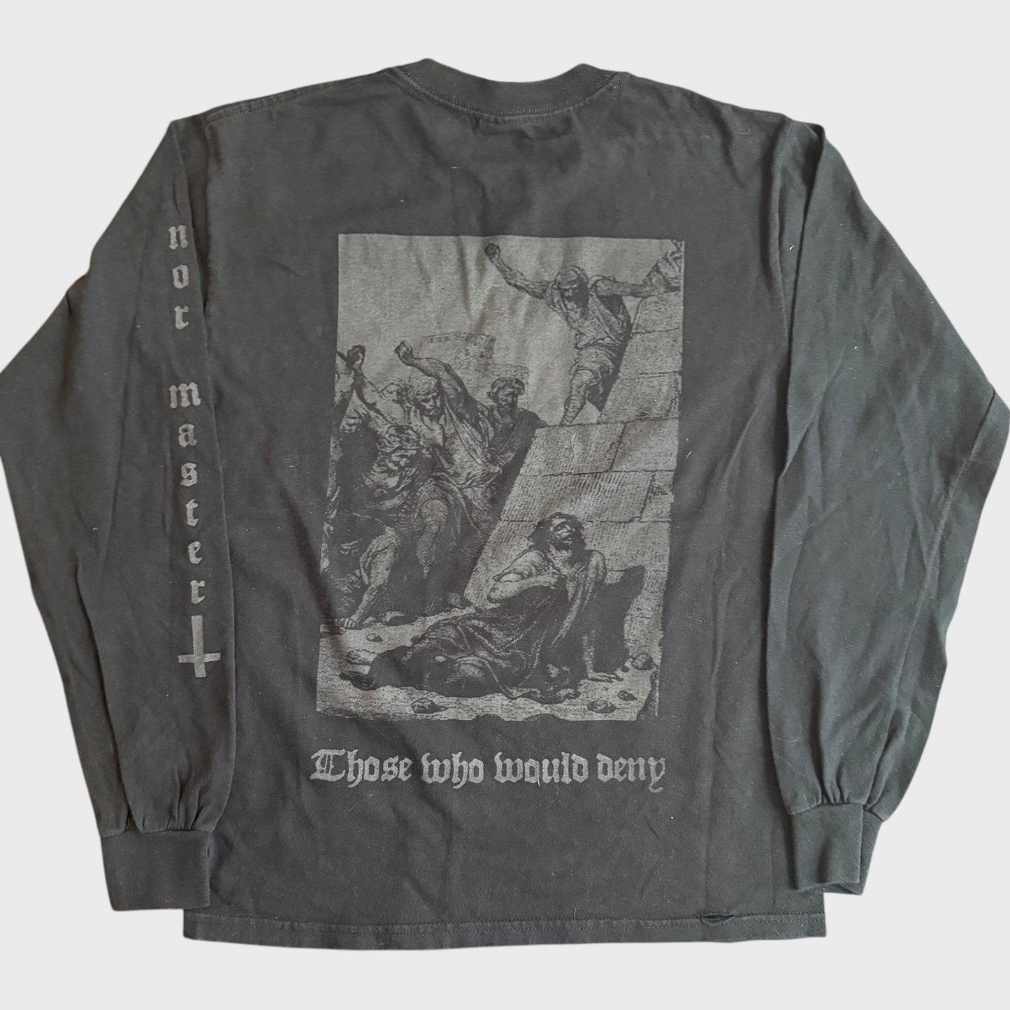 Caulfield Hardcore Band Those Who Would Deny Long Sleeve T-Shirt Size S READ