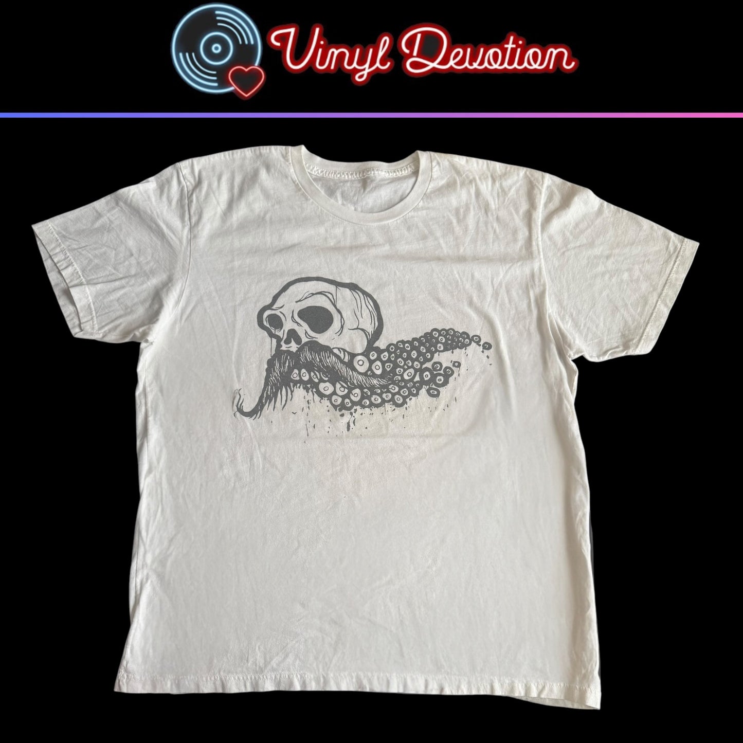 Hydra Head x Robotic Empire Robotic Boot Tentaskull White T-Shirt Size XL Aaron Turner