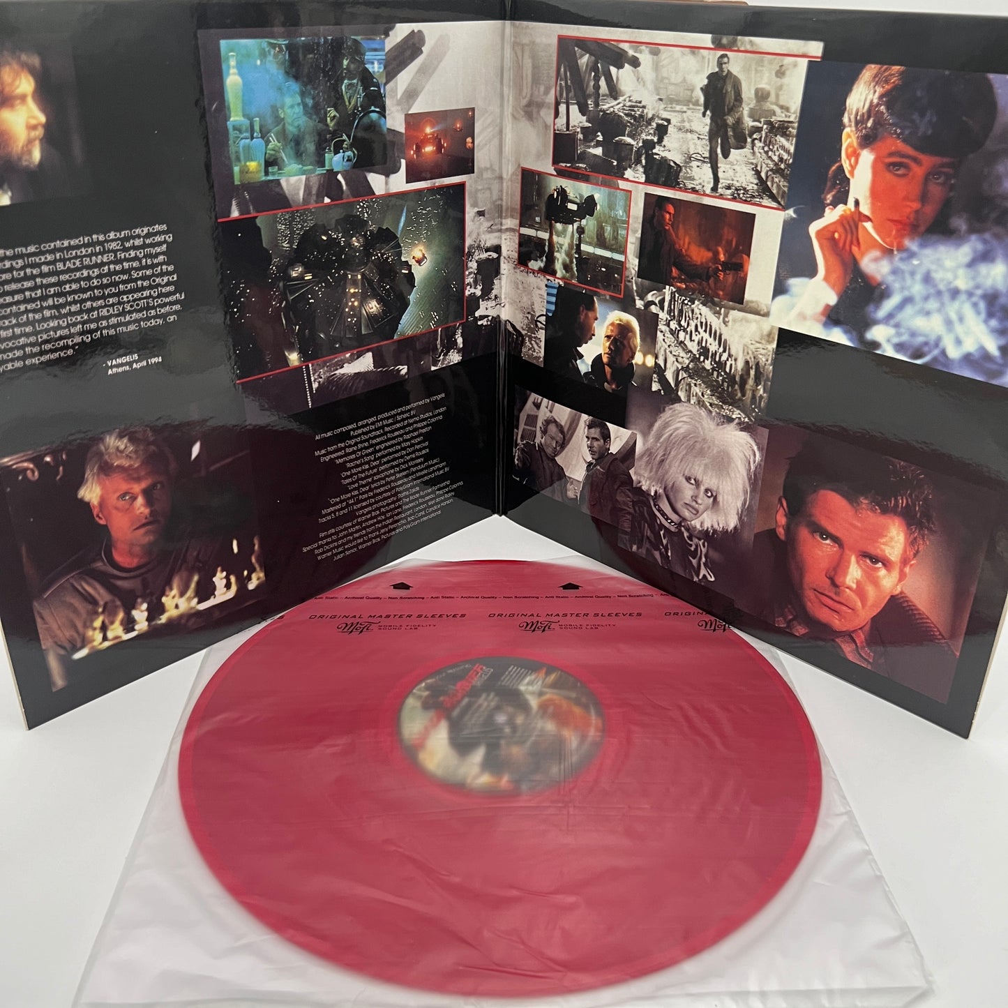 Blade Runner Soundtrack Vinyl LP Red Translucent Numbered Audio Fidelity Vangelis