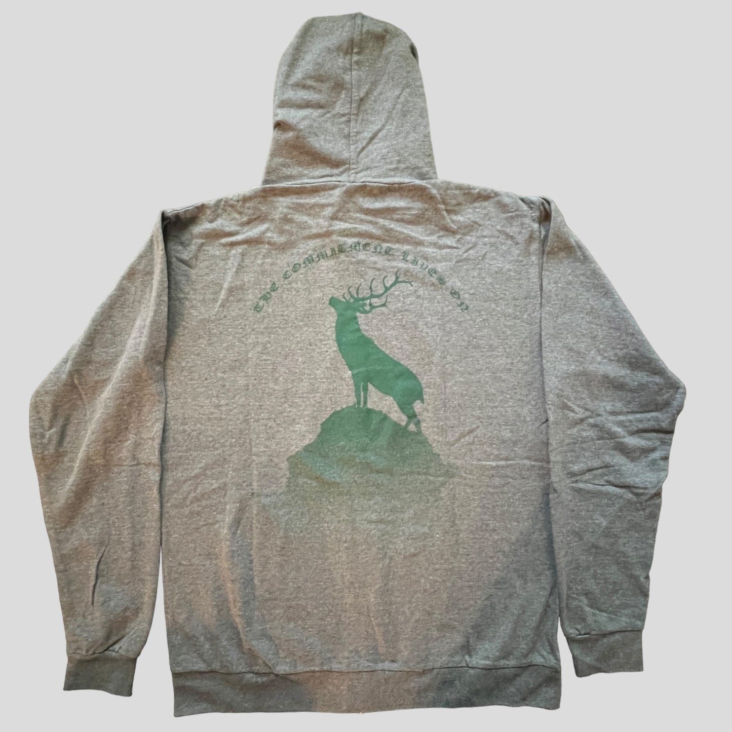 Pariso Hardcore Band The Commitment Lives On Gray Zip Up Hoodie Size XL