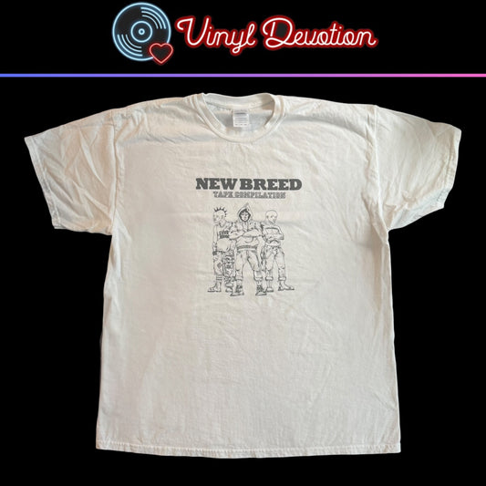New Breed! Tape Compilation White T-Shirt Size XL Outburst Life's Blood Our Gang Uppercut
