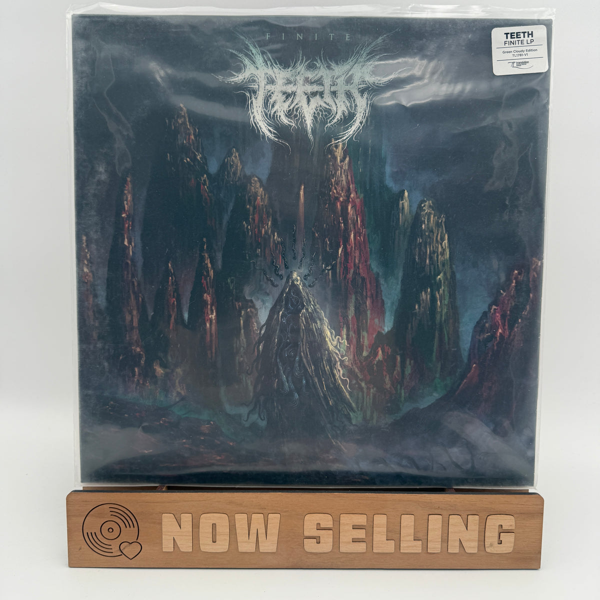 Teeth Band - Finite Vinyl LP Cloudy Green Graf Orlock Dangers Tlazcaltiliztli Our Place Of Worship Is Silence