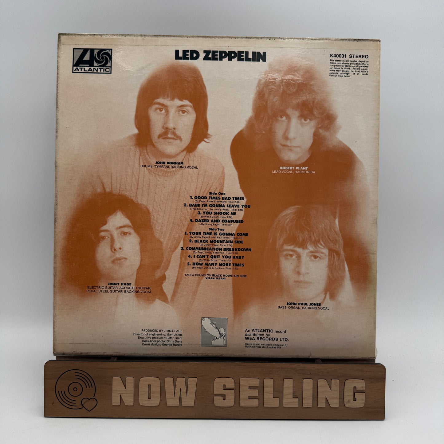 Led Zeppelin - Led Zeppelin 1 Vinyl LP UK 1976 K 40031