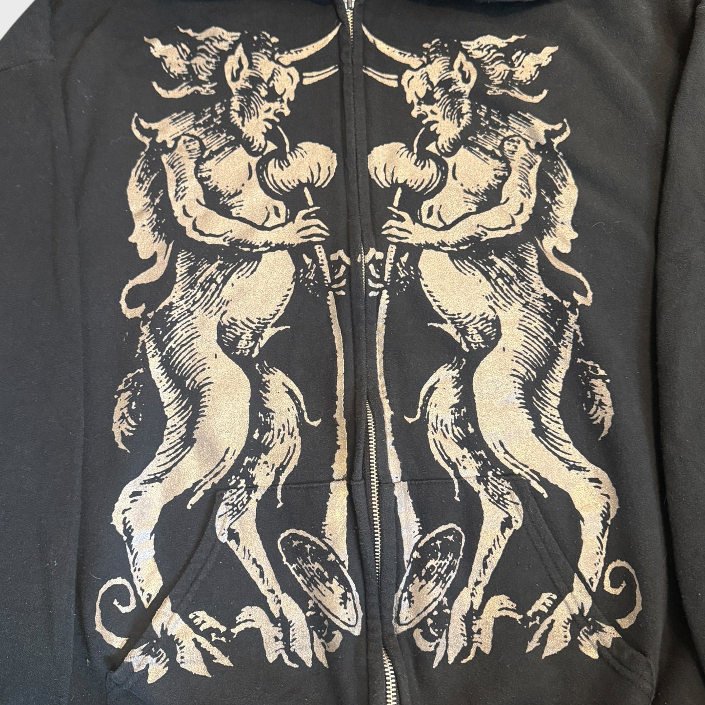 Converge Band Destroy Your Demon 2000s Vintage Ziip Up Hoodie Size XL