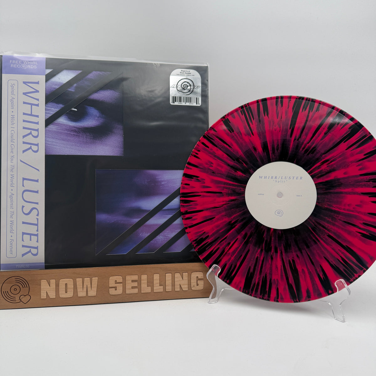 Whirr / Luster - Whirr & Luster Split Vinyl Magenta w/ Black Splatter