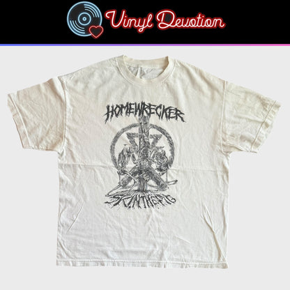 Homewrecker Band Skin The Pig - Circle Of Death White T-Shirt Size XXL
