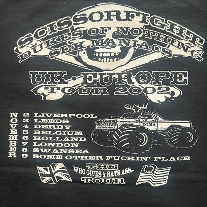Scissorfight Band UK / Europe 2002 Tour T-Shirt Size Large