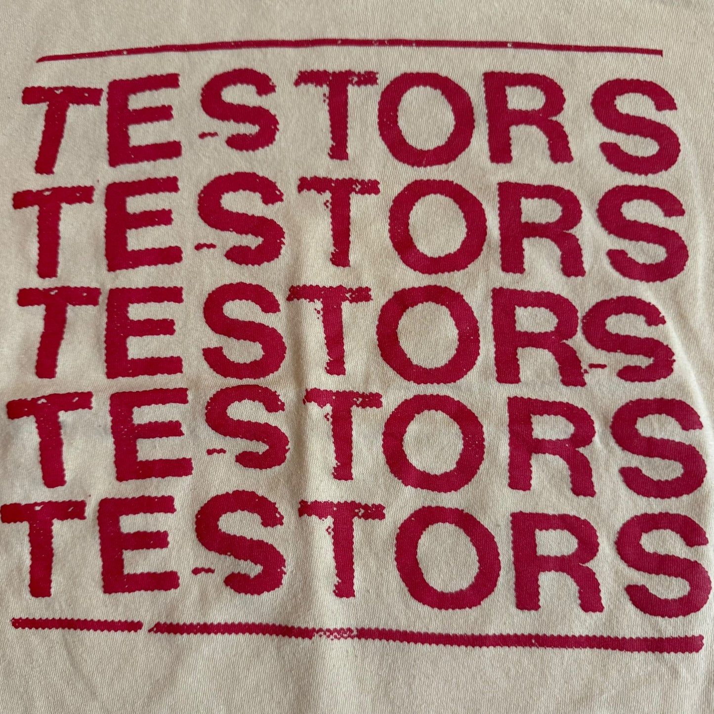Testors Band Logo Yellow T-Shirt Size S Sonny Vincent