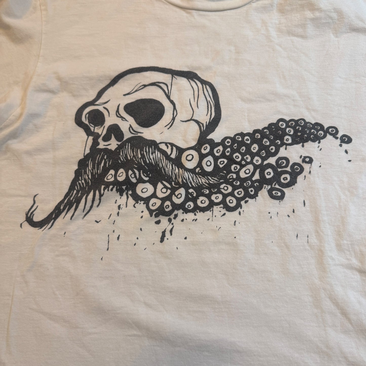 Hydra Head x Robotic Empire Robotic Boot Tentaskull White T-Shirt Size M / L Aaron Turner