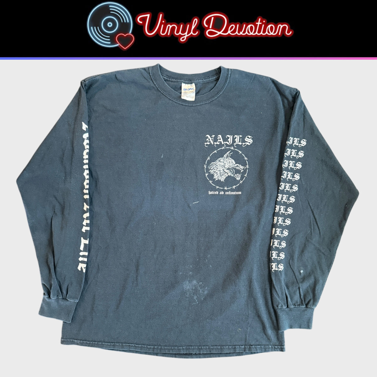NAILS Band Hated Ad Infinitum - Abandon All Life Long Sleeve T-Shirt Size L