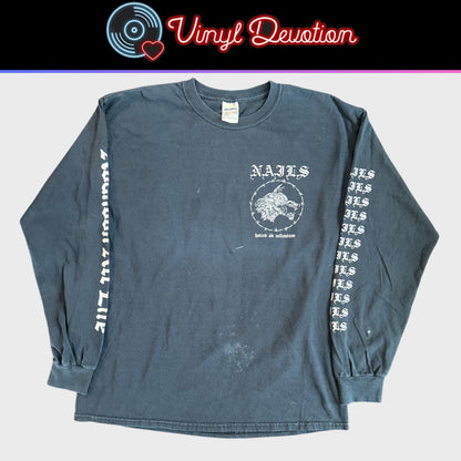 NAILS Band Hated Ad Infinitum - Abandon All Life Long Sleeve T-Shirt Size L