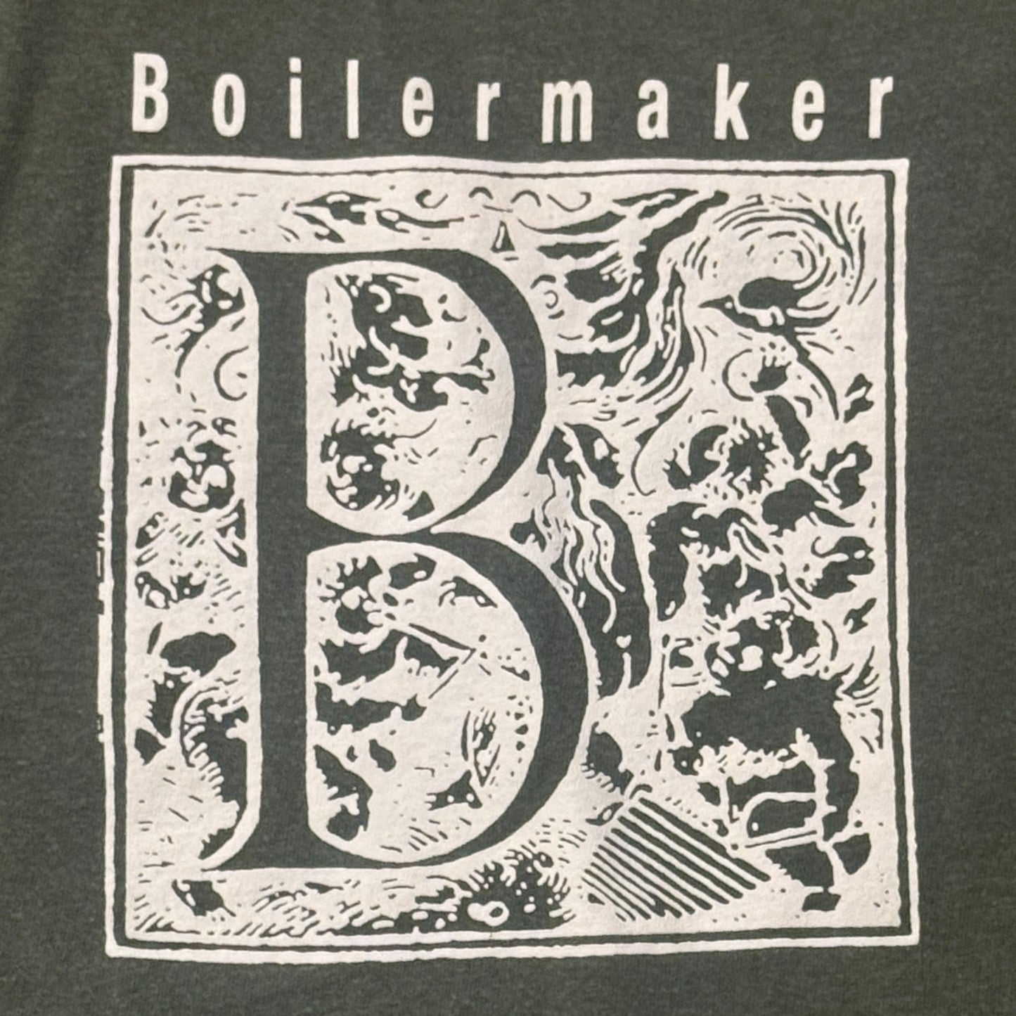 Boilermaker Band B Logo Green T-Shirt Size XL Hardcore Emo