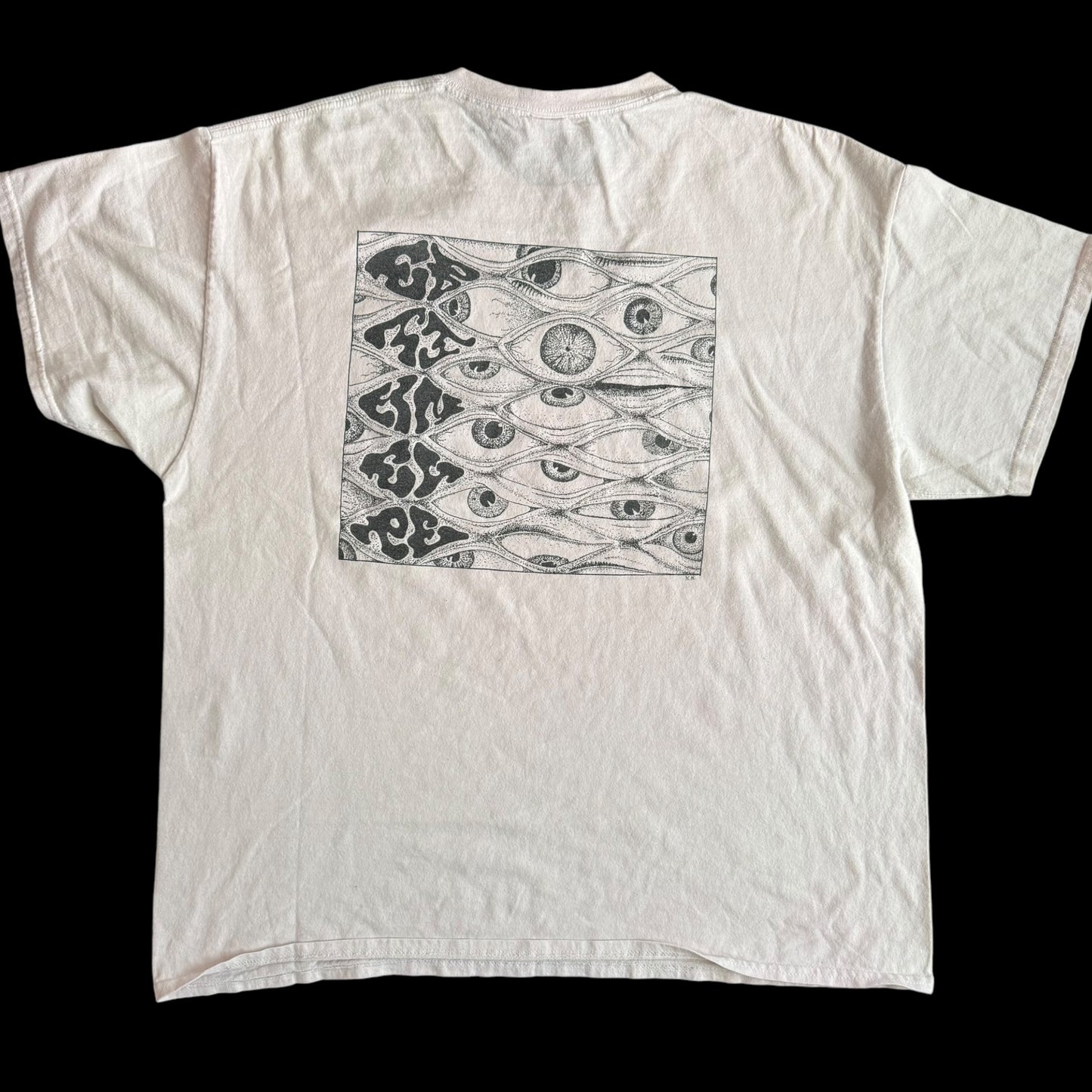 Ether Binge Band Eyes White T-Shirt Size XL Chainsaw Squid Grindcore