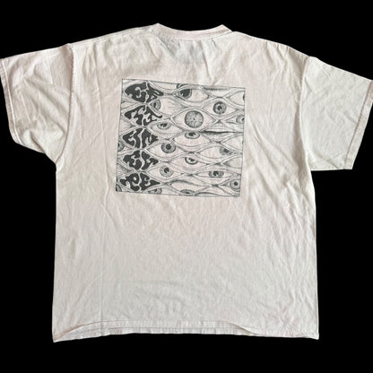Ether Binge Band Eyes White T-Shirt Size XL Chainsaw Squid Grindcore
