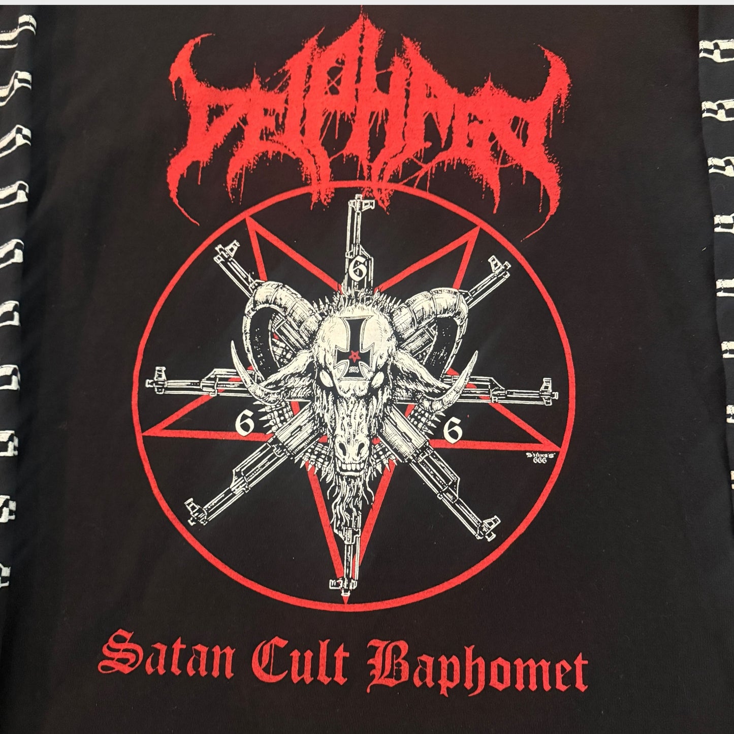 Deiphago Band Satan Cult Baphomet Long Sleeve T-Shirt Size M