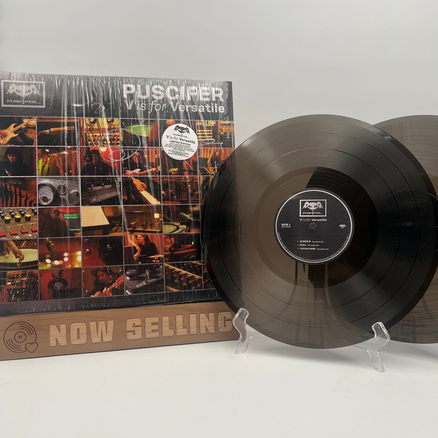 Puscifer - V Is For Versatile Vinyl LP Black Transparent Signed By Carina and Mat!