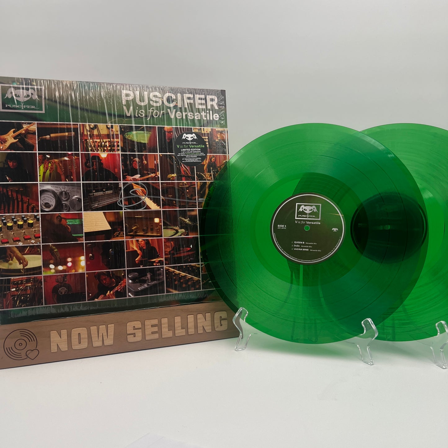 Puscifer - V Is For Versatile Vinyl LP Green Translucent Signed By Carina and Mat!