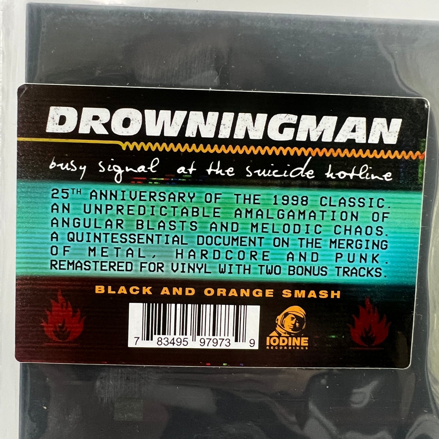 Drowningman - Busy Signal at the Suicide Hotline Vinyl LP Black and Orange Smash