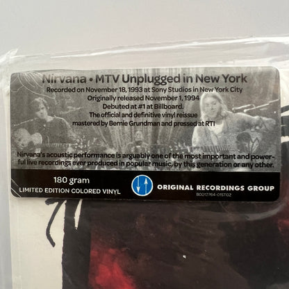 Nirvana - MTV Unplugged In New York Vinyl LP Red SEALED ORG Music