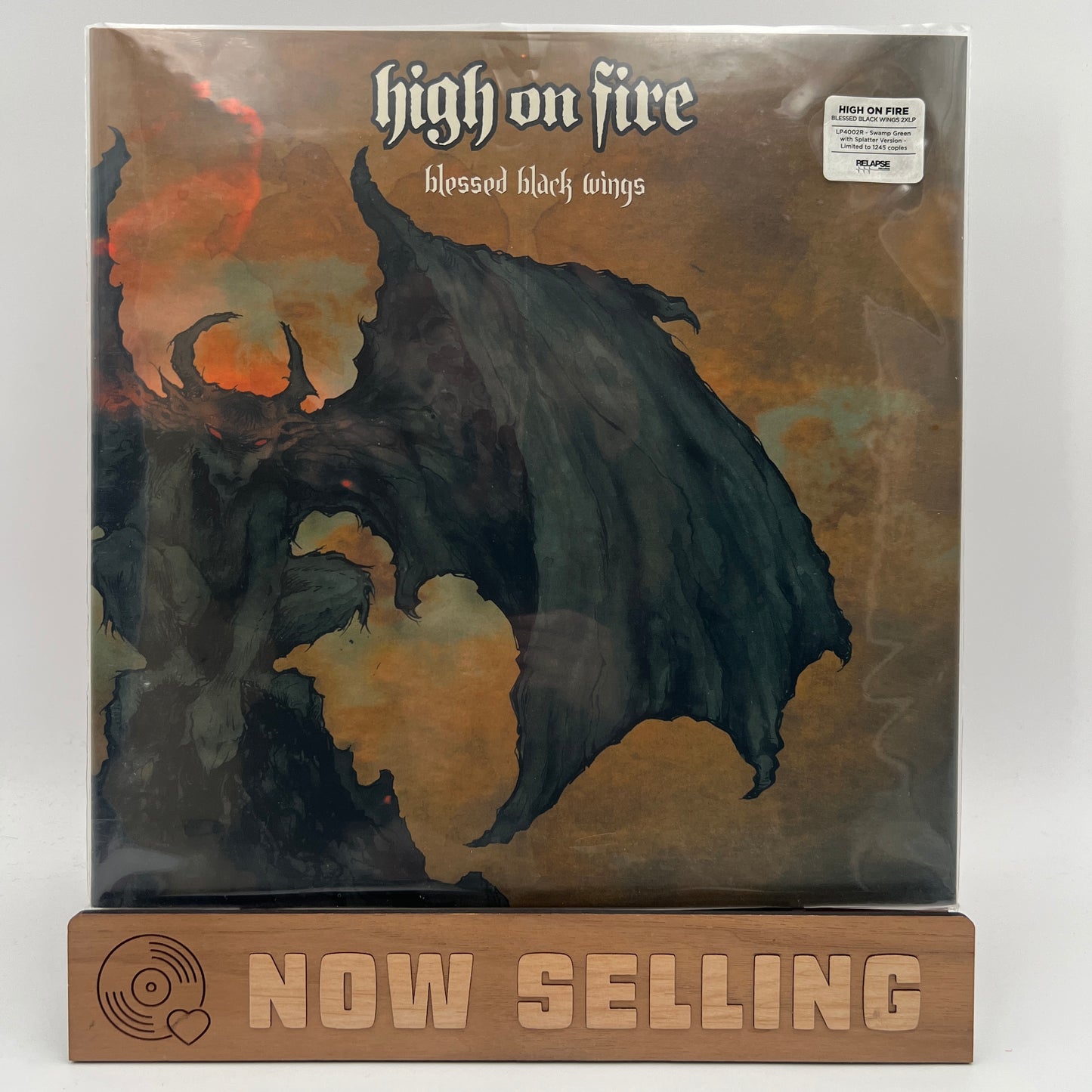 High On Fire - Blessed Black Wings Vinyl LP Green Orange Merge Red Splatter