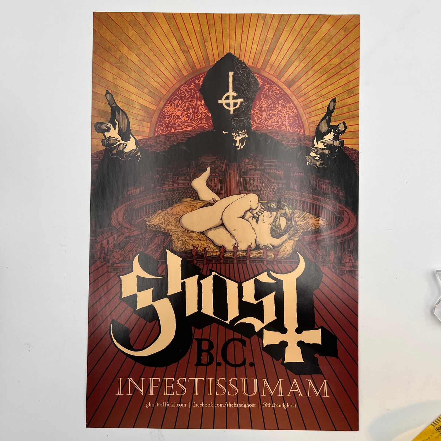 Ghost B.C. Band Infestissumam Promo Poster 11 x 17 w/ Sticker