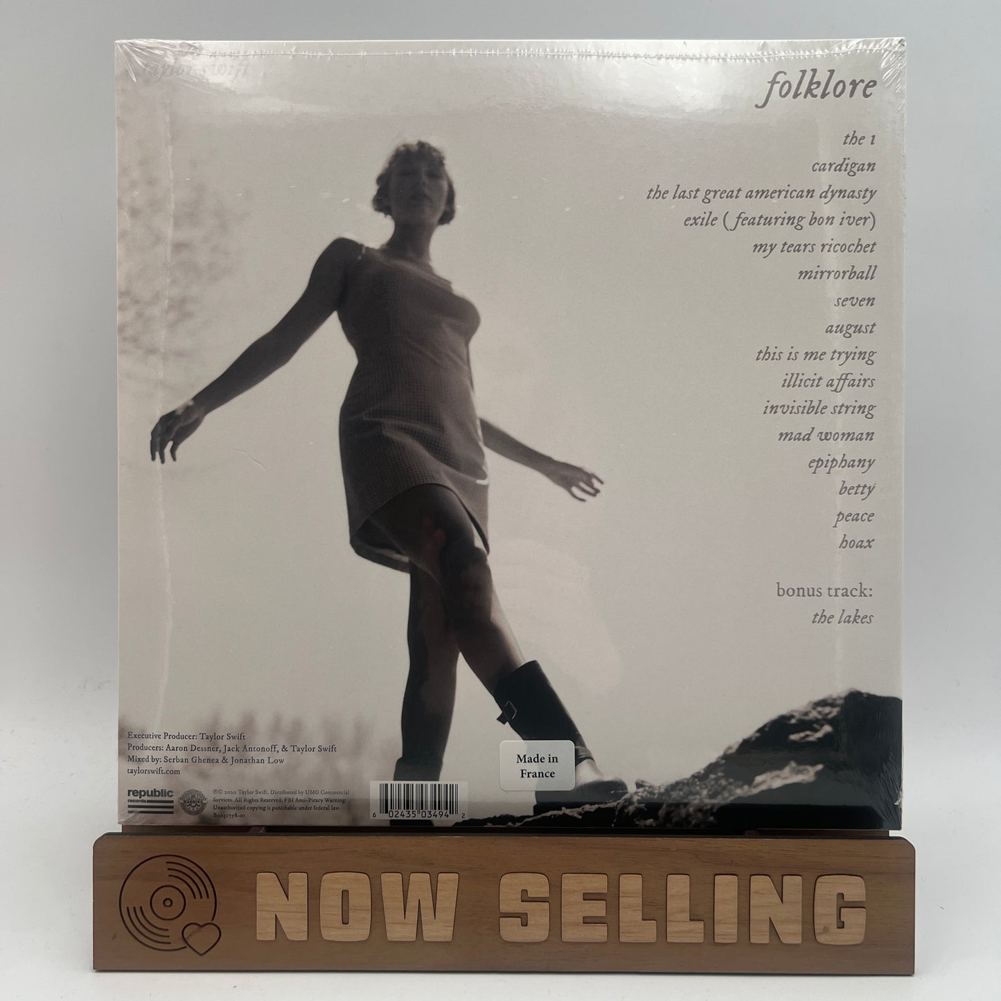 Taylor Swift - Folklore Vinyl LP Silver "Running Like Water" SEALED