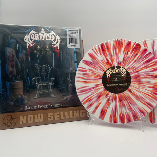 Mortician - Hacked Up For Barbecue Vinyl LP Reissue White w/ Blood Splatter