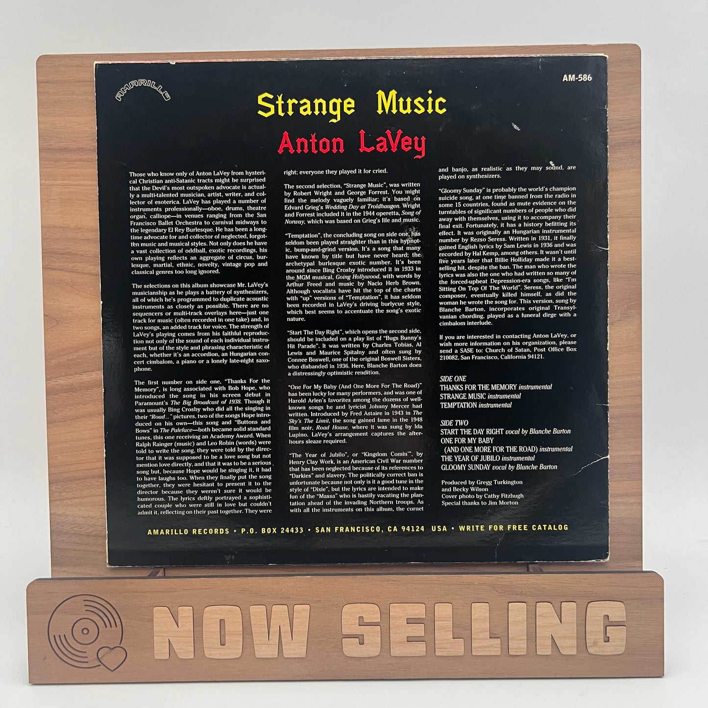 Anton LeVay - Strange Music Vinyl 10"