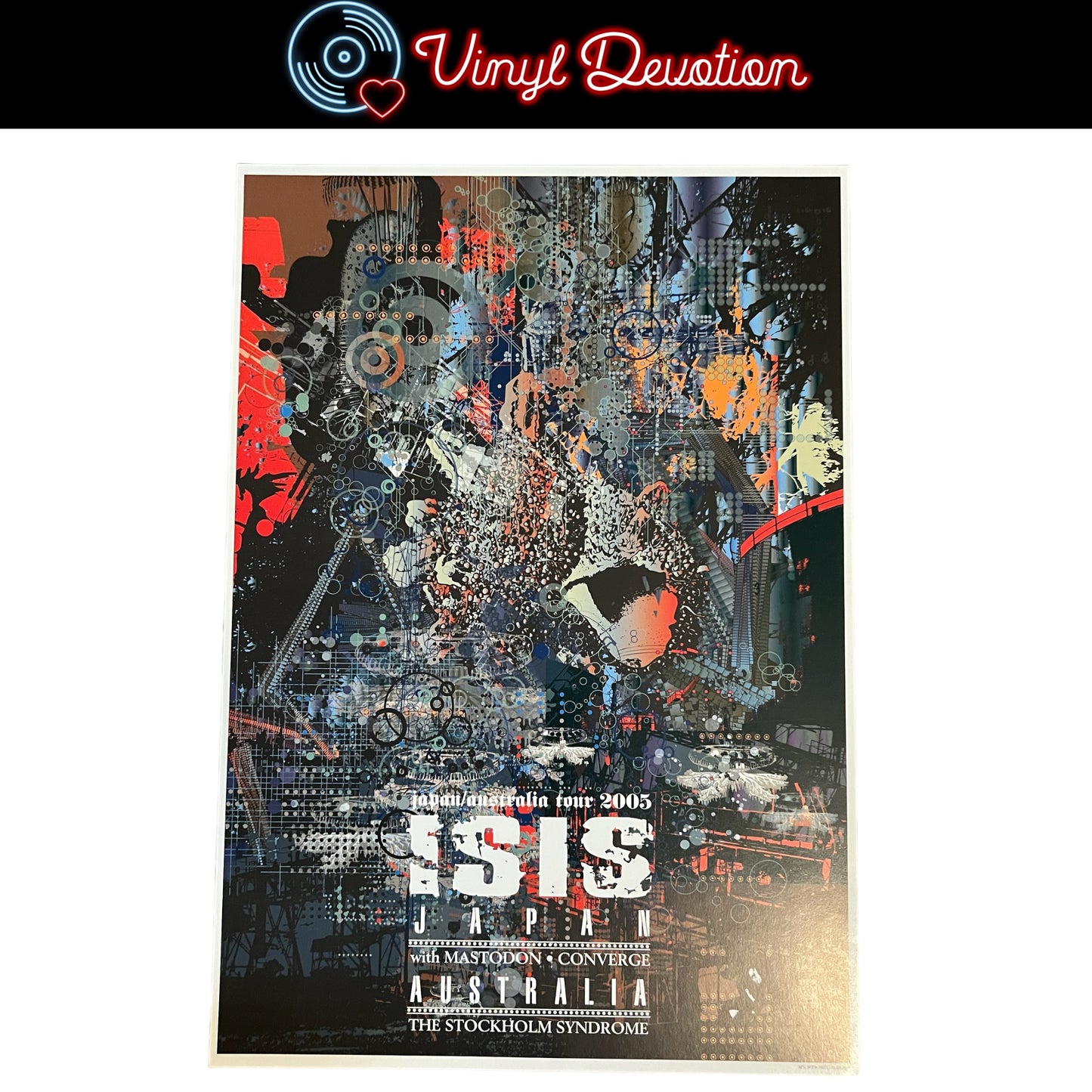 Isis The Band / Mastodon / Converge Australia / Japan Tour 2005 Poster 13.5 x 20 inches