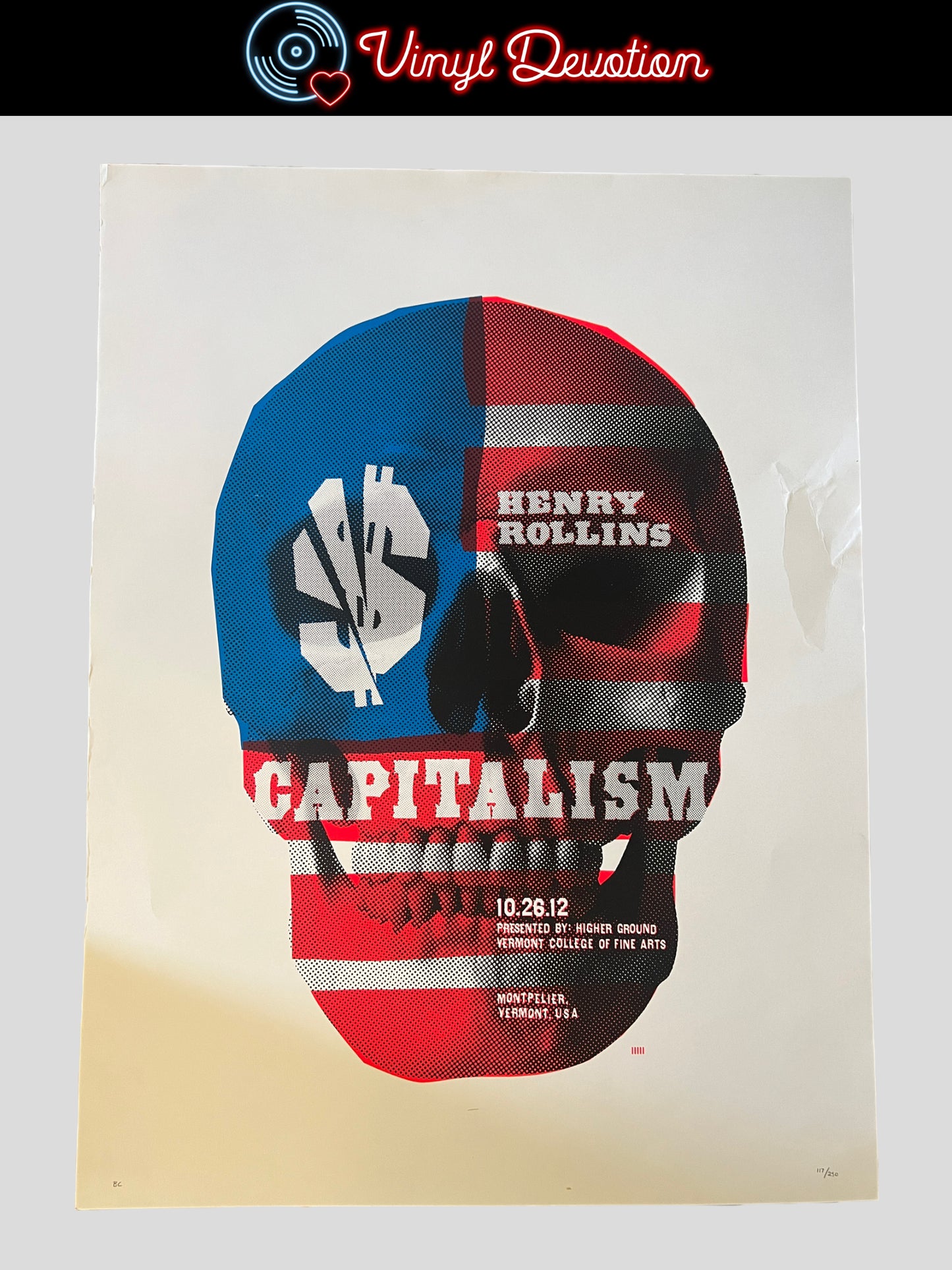 Henry Rollins - Capitalism / Higher Ground Montpelier, VT Show 2012 18 x 24 inches