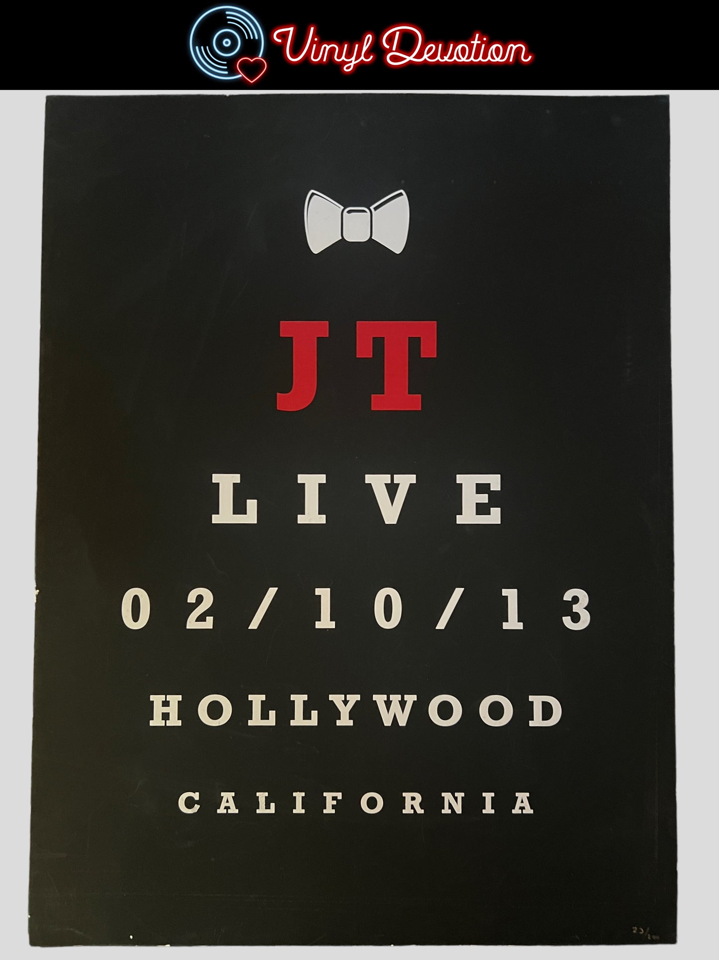 Justin Timberlake - 2013 Poster Hollywood Palladium Number 23/200 18 x 24 inches