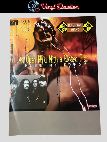 Machine Head An Open Mind With A Closed Fist Vintage 1999 Promo Poster 18 x 24 inches