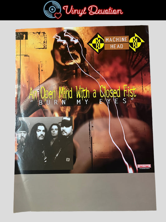 Machine Head An Open Mind With A Closed Fist Vintage 1999 Promo Poster 18 x 24 inches