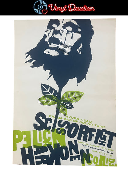 Scissorfight/Pelican/Harkonen Champions of Sound Tour Screen Print Vintage 2003 17 x 24
