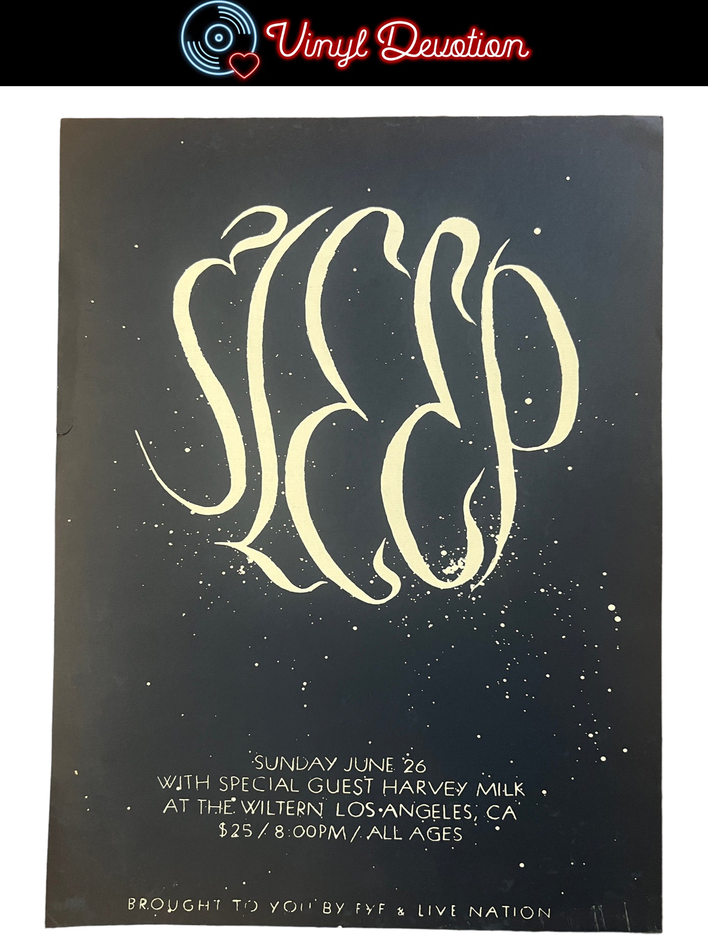 Sleep / Harvey Milk Band Poster 2011 The Wiltern Los Angeles 18 x 24 inches