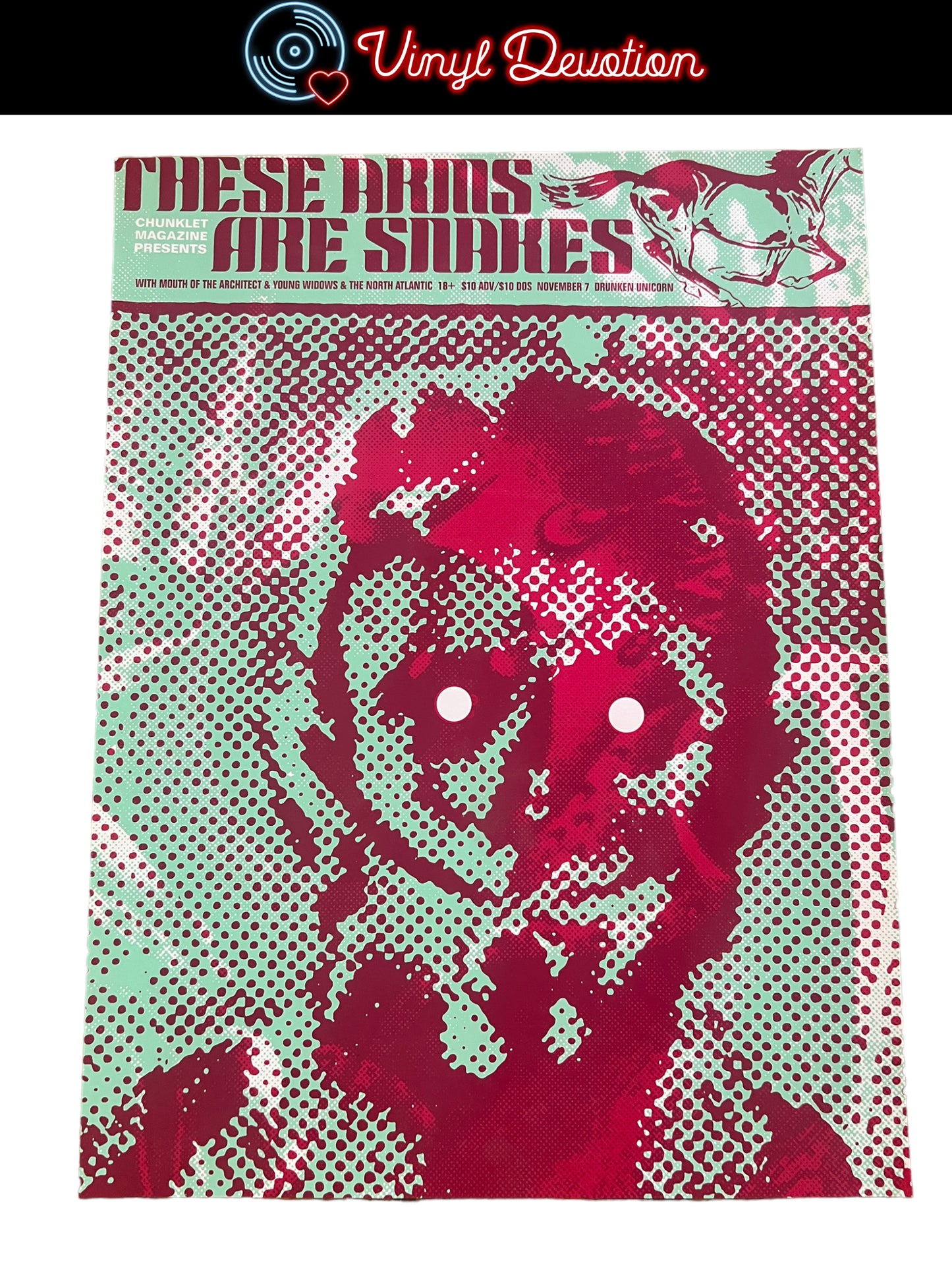 These Arms Are Snakes - Screenprinted Show Poster 2006 Atlanta Zach Hobbs 17 3/4 x 23 1/2 inches
