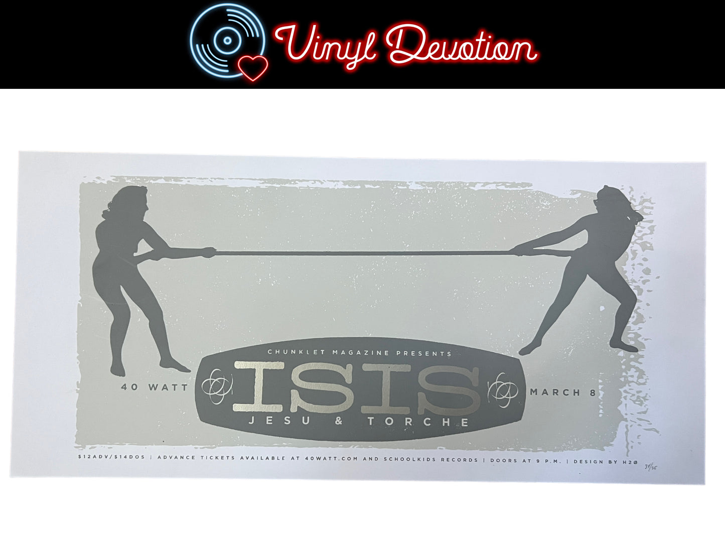 Isis The Band / Jesu / Torche 2006 Tour Poster 40 Watt  23 x 10 3/4 inches Number 34/35