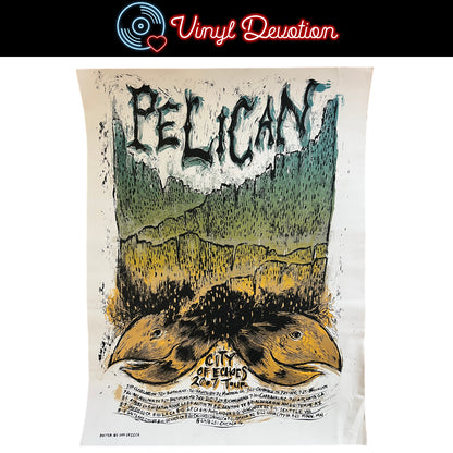 Pelican - City of Echoes 2007 Tour Screen Print Poster by Dan Grzeca 18 x 24 inches