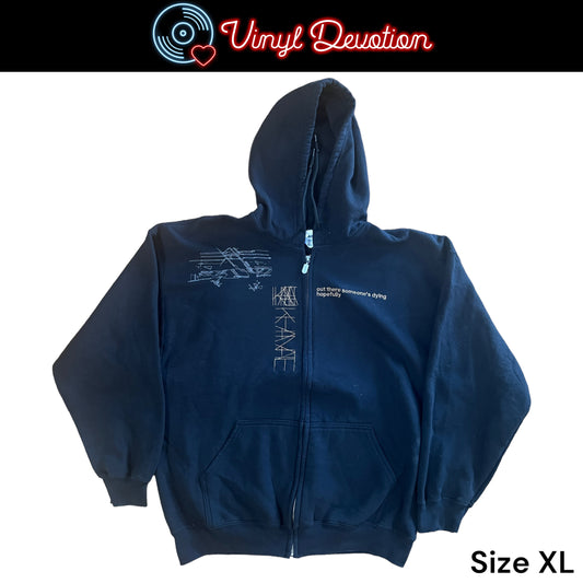 Khanate Out There Someone Is Dying Hopefully Embroidered Zip up Hoodie Size XL Hydra Head